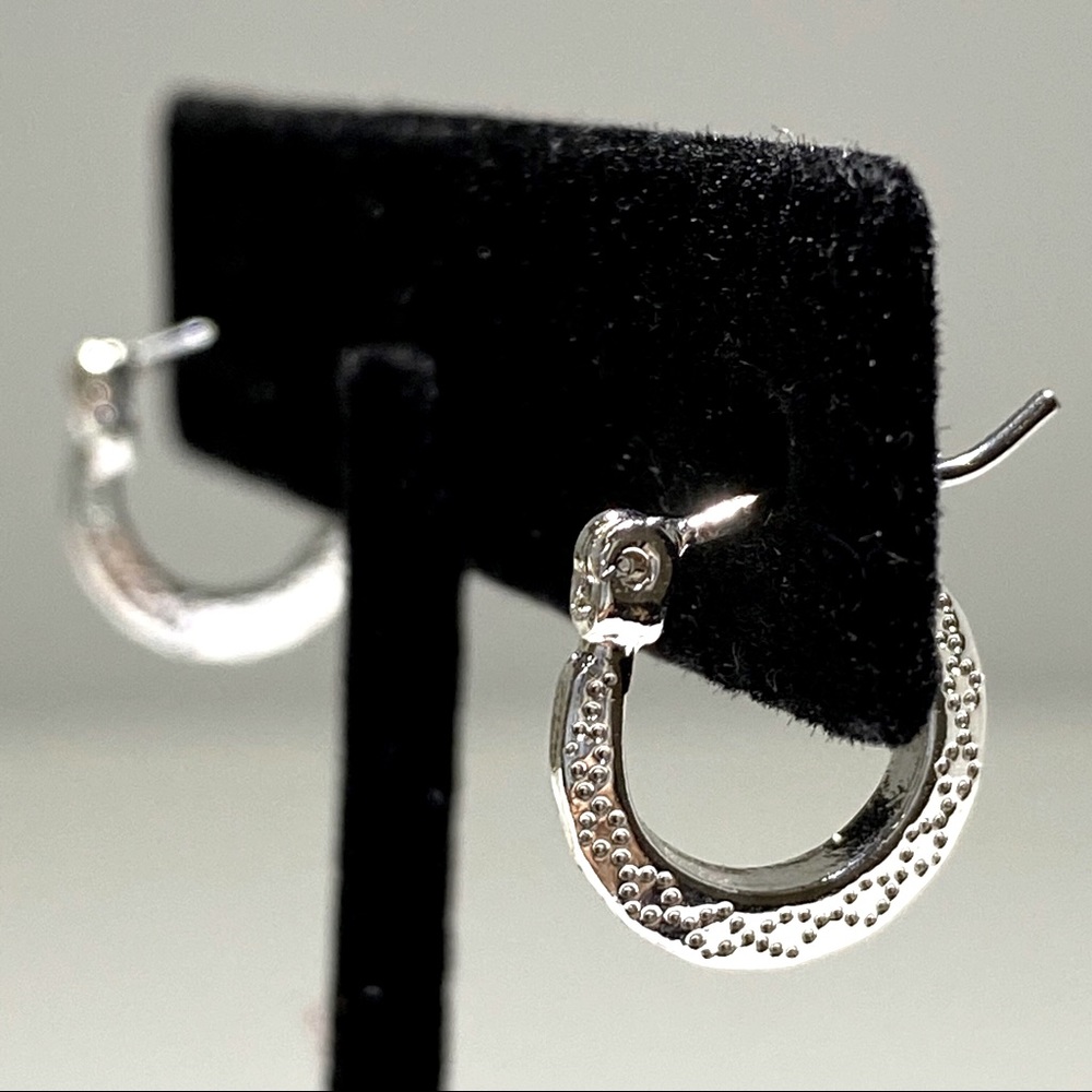 Napier Silver Toned Small Hoop Taylor Swift Selena Gomez Inspired Earrings Gift